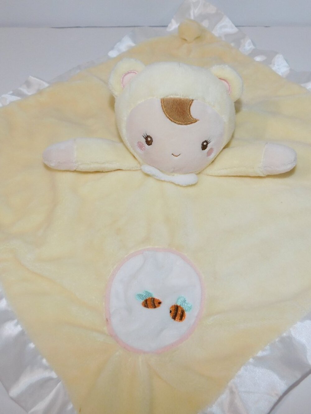 Douglas Lil Snuggler Pajama Baby Security Blanket Yellow Bees Lovey nunu Doll